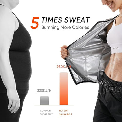 HOTSUIT Sauna Suit Women Machine Washable Sweat Sauna Jacket Pants Anti Rip Sweat Suits for Gym Workout