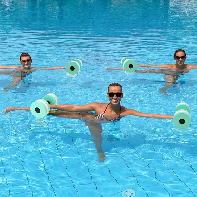 Pool Weights for Water Exercise 2 Pack, Aquatic Dumbbells for Pool Fitness & Water Aerobic Workouts, Dense and Sturdy Water Weights for Pool Exercise and Activities