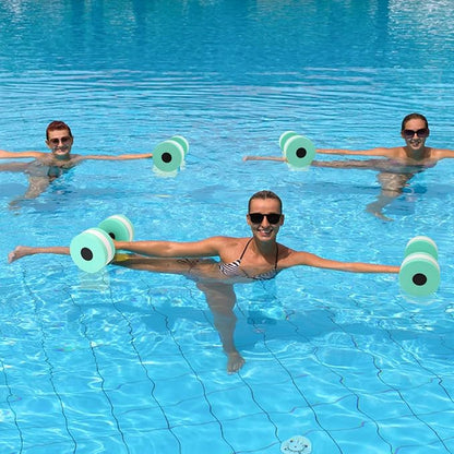 Pool Weights for Water Exercise 2 Pack, Aquatic Dumbbells for Pool Fitness & Water Aerobic Workouts, Dense and Sturdy Water Weights for Pool Exercise and Activities