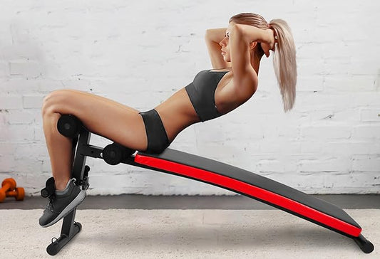 Fitvids Sit Up Bench for Strength Training and Home Gym Workouts, Midnight