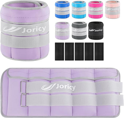 Adjustable Ankle Weights for Women Men 1/2/3/4/5/6/8/10/12/20 LBS 1 Pair Wrist Leg Arm Weights with Removable Weight Strength Training Weight for Walking Running Fitness Physical Therapy