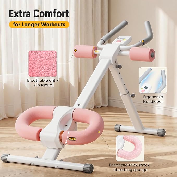 NEWBULIG Ab Machine, Abs Workout Equipment for Home Gym, Adjustable Ab Trainer Machine for Stomach Workout, Foldable Abdominal Trainer