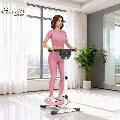 Soozier Foldable Ab Twister Board for Waist Trimming with Screen Showing Time, Calories, Ab Workout Equipment for Women and Men, Core Fitness Training Ab and Butt Workout Equipment