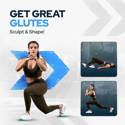 Multi Pack Core Sliders for Working Out, Dual Sided Exercise Discs (2 pack, Black & Red sets) for Use on All Surfaces, Gym & Home Total Body Workout Equipment, Great for Group Fitness Training, Gliders in Bulk for Workout