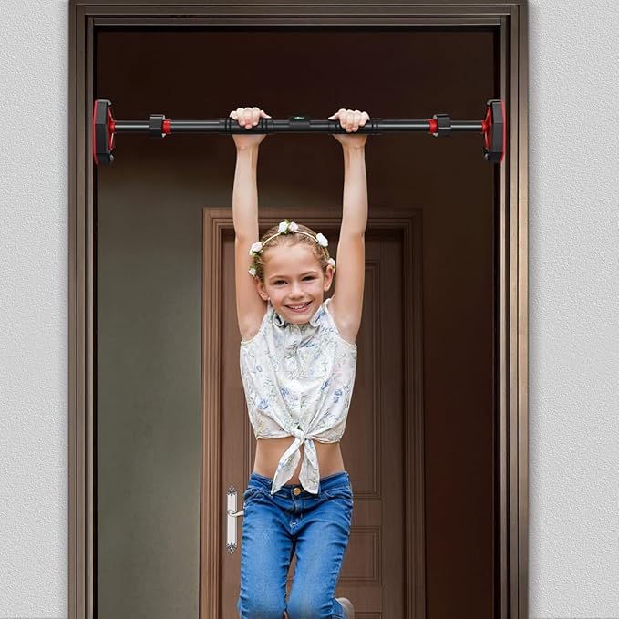 Mipcase Adjustable Doorway Pull up Bar with Secure Locking No Drill Installation Portable Strength Training Gym Equipment for Home Fitness