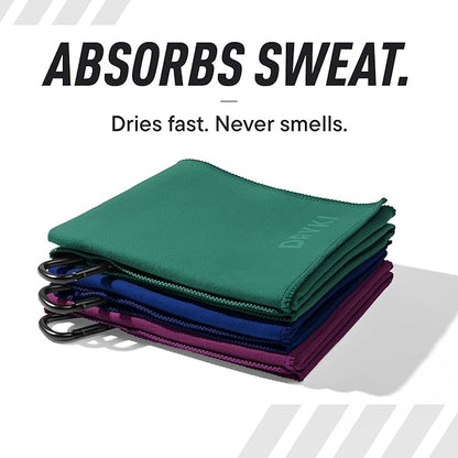 Pocket-Sized Sweat Towels - The Original Sweat Absorbing Handkerchiefs - Quick-Dry Microfiber Sweat Rags for Face, Hands, & Body - Gym, Sports, and Work (Summit: Large Size, 3 Pack)
