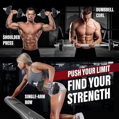 Yes4All Old School Adjustable Dumbbell Set with Weight Plates, Star Lock Collars/Connector, 40lbs to 200lbs Adjustable Weight Plates Set