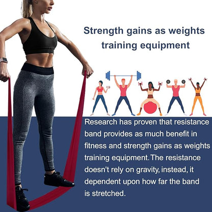 Professional 8 Yards Bulk Resistance Bands Rolls or 5,6,7 ft. Long Non-Latex Elastic Exercise Bands, Stretch Bands for PT, Yoga, Pilates, Rehab, at-Home or The Gym Workouts