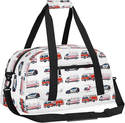 Car Airplane Kids Duffel Bag for Boys, Sports Gym Bag Overnight Travel Weekender Bag Lightweight Carry On Sleepovers Bag for School Practice Gymnastics
