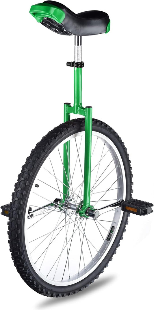 AW 16/18/20/24 Inch Wheel Outdoor Unicycle Adjustable Seat Exercise Bicycle Fit Adults Kids Outdoor Sports Fitness Exercise, for Choice