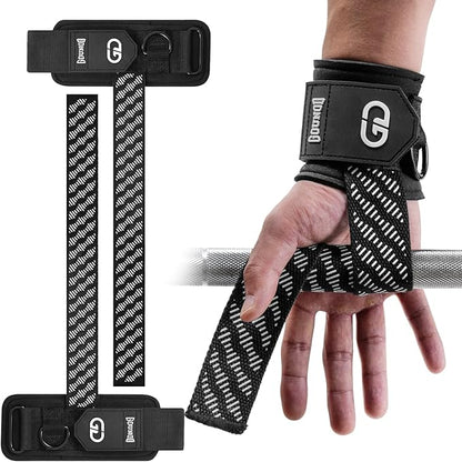 GOUNOD Lifting Wrist Straps with D Ring for Weightlifting & Gym – Heavy Duty Padded Wrist Support for Men & Women – Non-Slip Hand Grip Straps for Deadlifts, Pull Ups, Cable Machines & Bodybuilding