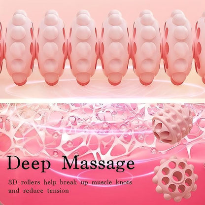 Muscle Roller Stick, 10 Rollers, 180-Degree Bendable Design, Fascia Massage Tool for Legs and Back Recovery