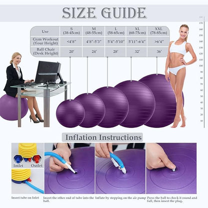 Soft Pilates Ball 9 Inch, Ideal Small Exercise Ball Between Knee Squeeze for Physical Therapy Yoga Core Medicine Abs Pt Bouncy, Mini Rubber Fitball Barre Workout Equipment for Women Men Kid Toddler
