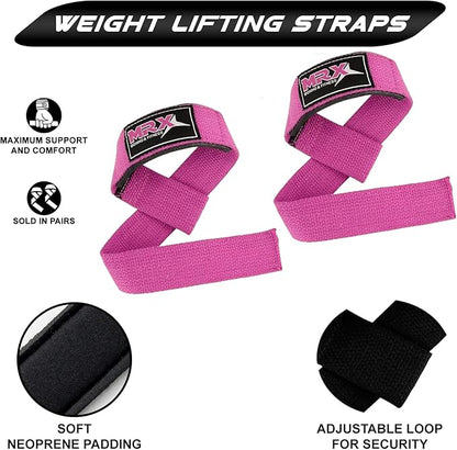 MRX Weight Lifting Bar Strap for Gym Workout Training Bodybuilding Deadlift Padded Straps Men/Women