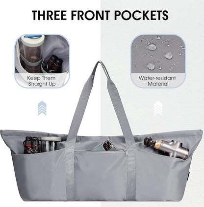 Large Yoga Mat Bag with Shoes Compartment and Wet Pocket Ladies Pilates Gym Tote Bag with Yoga Mat Holder Strap for Women Men Workout Carrier Stuff Accessories