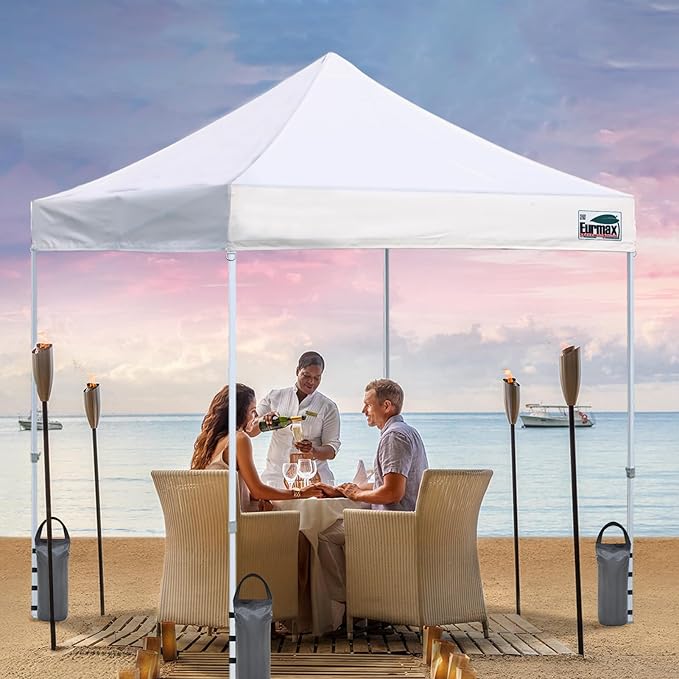 Eurmax USA 145 LBS Weight Capacity Pop up Gazebos Weights Sand Bags for Pop up Canopy Tent Pergola Outdoor Instant Canopies, 4-Pack (Without Sand) Gray