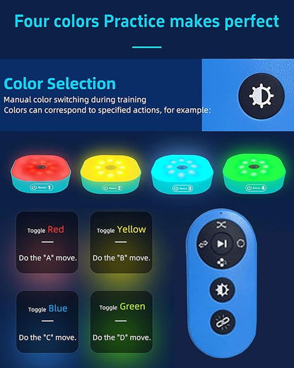 Reaction Training Lights,Remote Control Speed/Agility Equipment,with 4 Modes, for Hand-Eye Coordination (8 Lights)