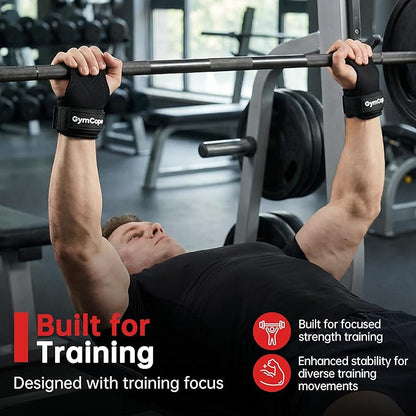 Weight Lifting Hooks for Deadlifting, Heavy Duty Deadlift Lifting Hooks with Enhanced Grip and Wrist Support, Secure Gym Hook Straps for Strength Training, Powerlifting, Bodybuilding, Pull Workouts, 1 Pair, Black
