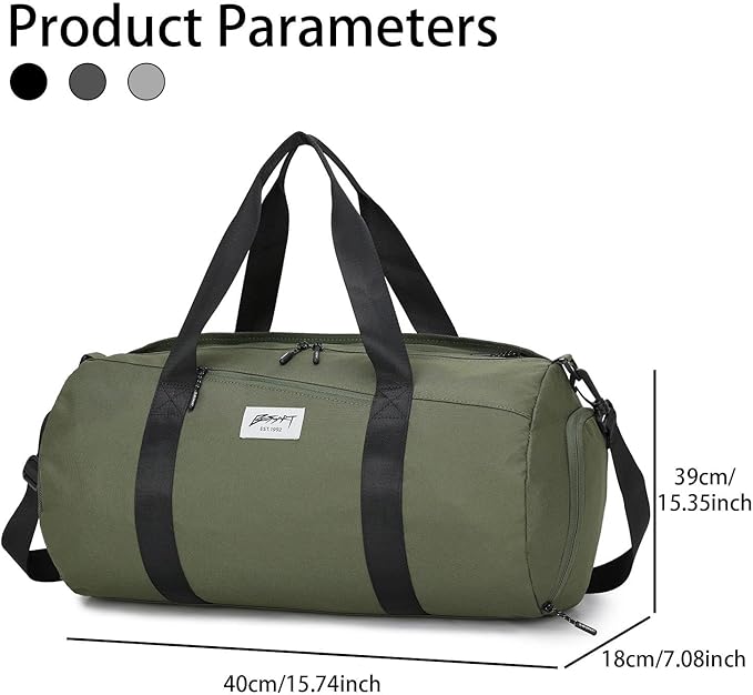 BE SMART Waterproof Mens Gym Bag with Shoe Compartment, Duffle Bag with Wet Pocket for Men, Lightweight Large Sport Carry On Duffel Bag With Tpu Pocket for Travel, Sports, Fitness & Workout