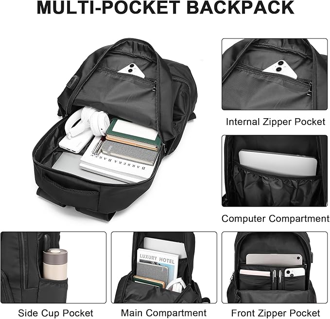 seyfocnia Gym Backpack for Men,Gym Bag with Shoe Compartment Lightweight Travel Workout Sports Backpack with USB Charging Port