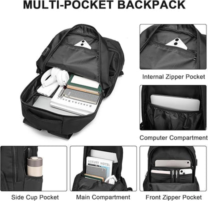 seyfocnia Gym Backpack for Men,Gym Bag with Shoe Compartment Lightweight Travel Workout Sports Backpack with USB Charging Port