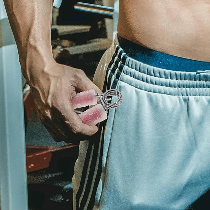 Grip Strength Trainer Hand Workout Grip Exerciser with Finger Extension for Forearm Training Red Crystal Massage for Men Fitness