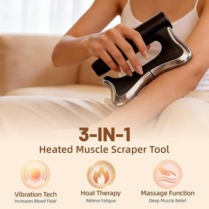 OTBK Electric Muscle Scraper — Portable Recovery Tool with 3 Modes: Vibration, Heating, and Gentle Pulse Technology (OTBK-Electric Fascia Cutter)