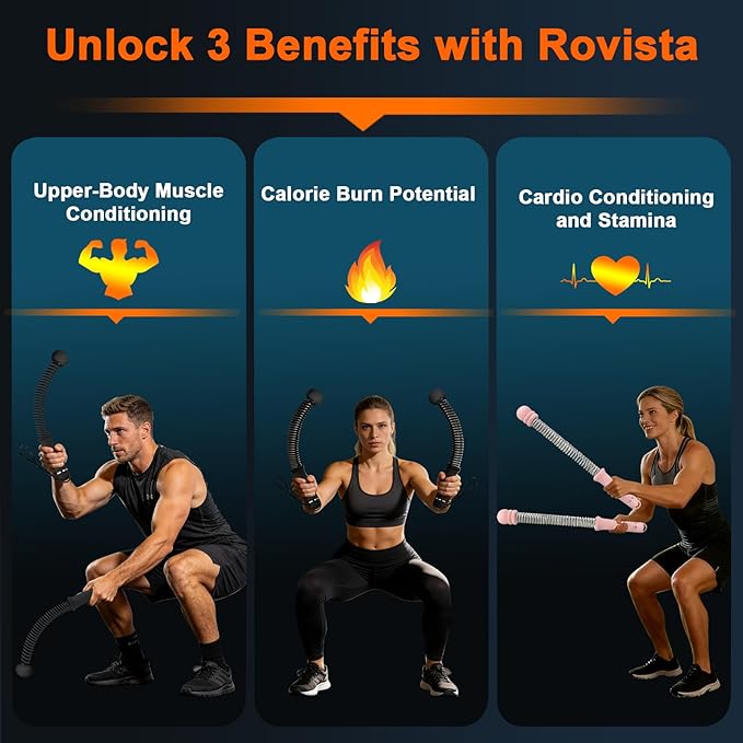 Portable Ropeless Battle Ropes, Adjustable Weighted Cordless Battle Ropes for Home Gym Exercise, Weighted Exercise Equipment for Low-Impact Aerobic Training, Strength & HIIT, for Men & Women (Black)