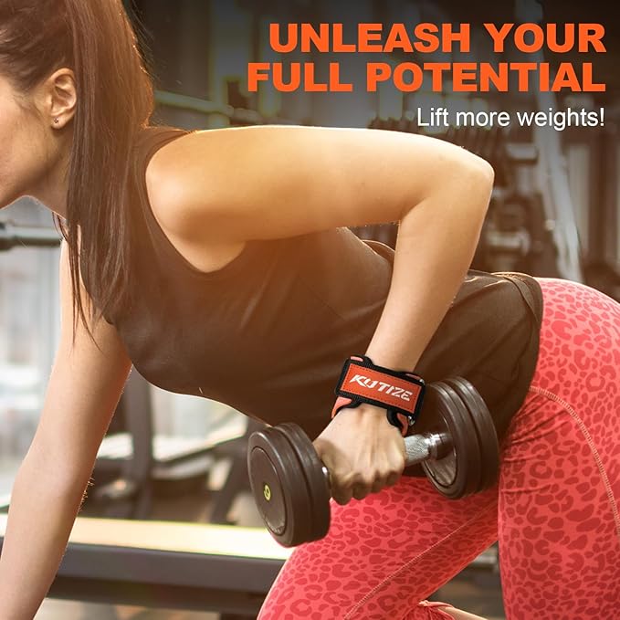 Lifting Straps, Weight Lifting Wrist Wraps for Weightlifting, Heavy Powerlifting, Deadlifts, Rows, Pull Ups, Adjustable Neoprene Padded Gym Workout Strength Training Wrist Hooks for Men/Women