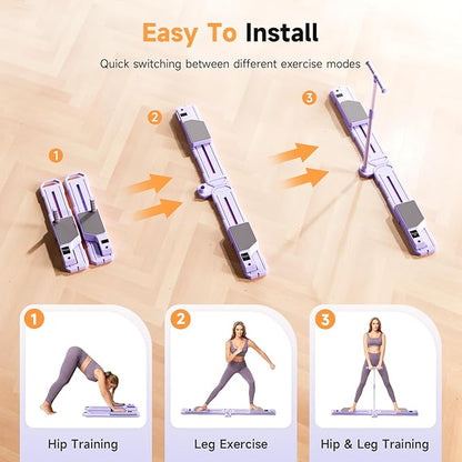 Foldable Ski Machine Exercise Equipment, Leg Exercise Machine, Multifunctional Pilates Board, Pilates Reformer Machine