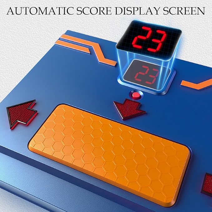 Automatic Training Football Reaction Machine, Great Fitness Duo for Parents Children, Lights-Up Rhythm Kicking, Suitable for Indoor and Outdoor Soccer.(A,80.5 * 42 * 23cm)