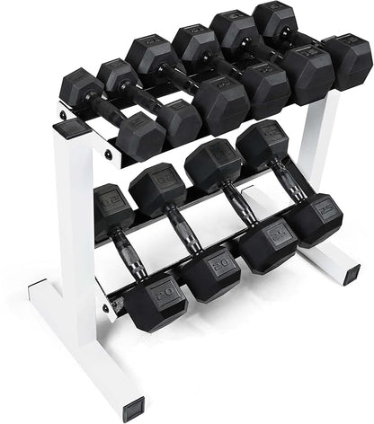 CAP Barbell 150 lb Dumbbell Set with 2-Tier Rack | Multiple Options