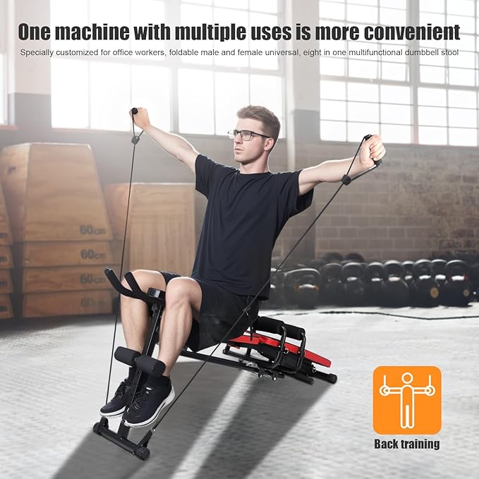 Adjustable Weight Bench Workout Bench for Home Gym, Folding Sit Up Bench Abdominal Exercise Equipment for Men and Women, Strength Training Bench