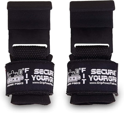 Weight Lifting Rod Hooks Heavy Duty Wrist Wraps Power Weight Lifting Training Gym Grips Straps Set of 2