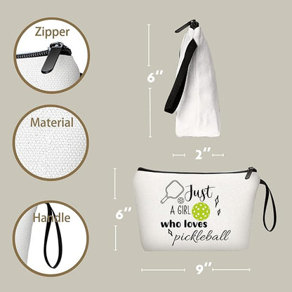 Pickleball Birthday Gifts for Team Club Girl Daughter Friendship Womens Lovers Sister Friends Small Cosmetic Makeup Bag