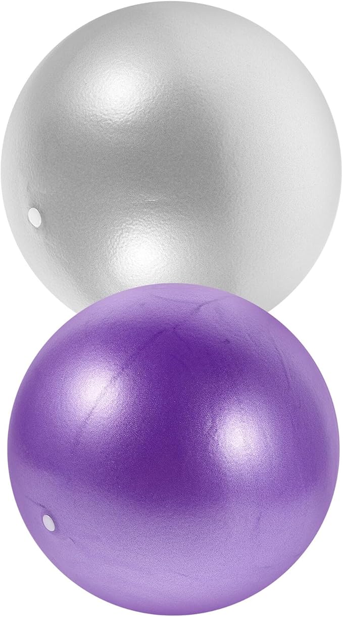 2pcs Mini Pilates Ball 25cm – Thickened Anti-Burst Small Exercise Stability Ball for Core Strength, Balance Training, and Home Yoga Workout