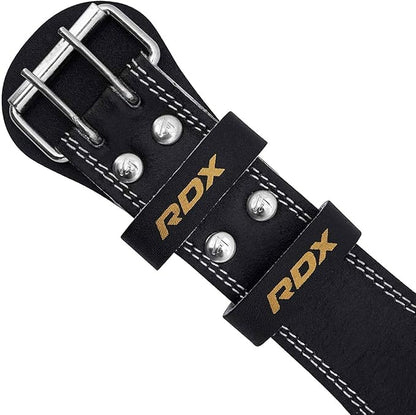 RDX Weight Lifting Belt Gym Exercise Workout, 6 inch Leather Padded Lumbar Back Support Men Women, 10 Adjustable Holes, Powerlifting Bodybuilding Deadlift, Squat Fitness Strength Training Equipment