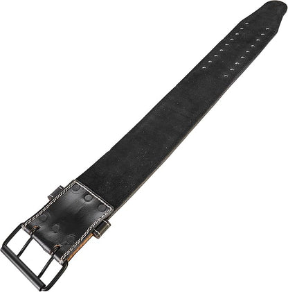 100% Top-Grain Leather 10mm Thick 4" Wide Heavy-Duty Dual Prong Powerlifting Belt for Men and Women made with Vegetable Tanned Leather