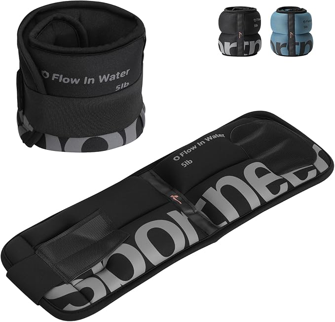 Sportneer Ankle Weights for Men Women Strength Training, 4/10 lbs Pair Leg Weights Set Comfortable and Soft Perfect for Dancing Running Walking Fitness Workout