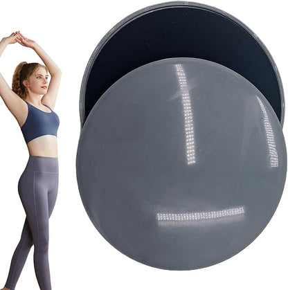 Gliding Discs For Abdominal Exercises - Core Sliders | Fitness Gliding Discs | Exercise Discs | Core Trainer | 2x Two-Sided Gym Sliding Plate Pads | Yoga Cushion For Carpet Or Hardwood Floors