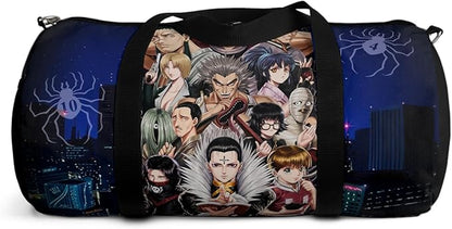 Anime Gym Bag for Women Men - Large Capacity Waterproof Workout Fitness Travel Sports Bags Fashion Street Camping ExpandaCLe Carry On Duffle Bag For Couple (Spder Troupe) PTY