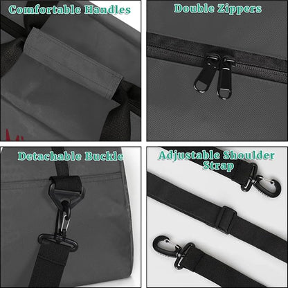 Personalized Martial Art Bag Duffel Bag for Boys Girls, Custom Taekwondo Karate Bag for Travel Weekender Practice Grey