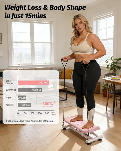 Balance Board for Adults, Ski Training Exercise Equipment with Resistance Bands, Portable Wobble Board with LCD Monitor, 300 lbs Capacity, Balance Trainer for Full Body Workout at Home Gym