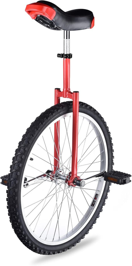 AW 16/18/20/24 Inch Wheel Outdoor Unicycle Adjustable Seat Exercise Bicycle Fit Adults Kids Outdoor Sports Fitness Exercise, for Choice