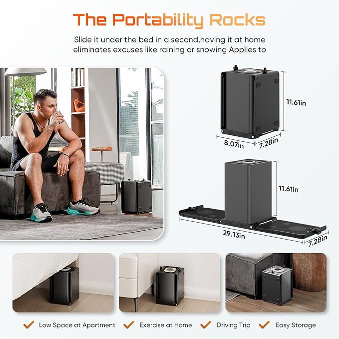 Home Gym Cube Smart Fitness Equipment, All in One Foldable Portable Cable Weight Machine Workout Equipment, Full Body Strength Training Exercise Box 160 LBS Resistance Adjustable Tonal Gym