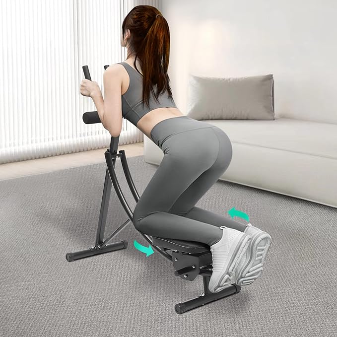 Abs Workout Equipment for Home Gym, Foldable Abdominal Whole Body Workout Machine, Whole Body Workout Waist Trainer for Women&Men, Core Abs Exercise Machine