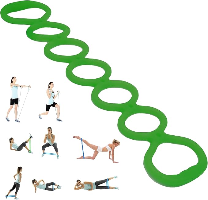 7 Ring Adjustable Loop Resistance Bands for Working Out Walk at Home，Workout Bands Exercise Stretch Band for Women&Men Fitness, Yoga, Pilates-Non-Slip, Durable Rubber, Home/Gym Use