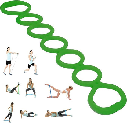 7 Ring Adjustable Loop Resistance Bands for Working Out Walk at Home，Workout Bands Exercise Stretch Band for Women&Men Fitness, Yoga, Pilates-Non-Slip, Durable Rubber, Home/Gym Use
