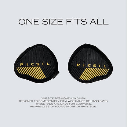 PICSIL - Fitness Grips Pads | Alternative to Gym Gloves | Strong Neoprene Grip for Weightlifting & Cross Training | Suitable for Men & Women | Design for Dumbbells and Pull Ups | One Size |