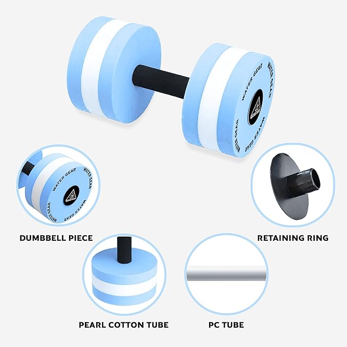 Water Gear Hydro Buoys Minimum - Water Fitness and Pool Exercise - Intense Workout Without Added Stress - Easy on Joints (80% resistance)